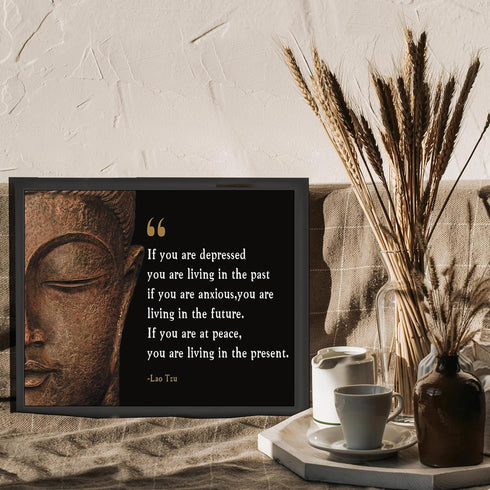 Posterizer 1 pcs-You Are Living in The Past-Lao Tzu-Spiritual-Quotes and Poems-Motivational & Inspirational Art-Decor for Home & Office- UNFRAMED ...