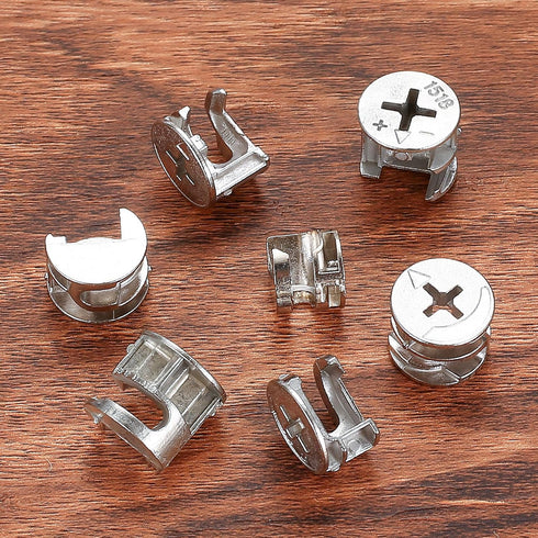 80pcs Furniture Connecting Cam Lock Connectors Fittings, Furniture Cam Lock Nuts, Cam Locks for Furniture, Connecting Lock Nuts Fasteners for Cabi...