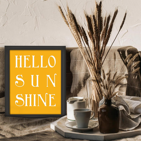 Posterizer 1 pcs-Hello sunshine-good morning message-Kids Room Art-Typography Art-Gift For Baby Nursery, Boys, Girls, Toddlers- UNFRAMED Wall Art...