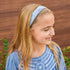 FROG SAC Adjustable Seersucker Striped Hairbands - Non-Slip Flat Bows for Girls & Kids, Cute Small Hair Accessories, Party Favors...
