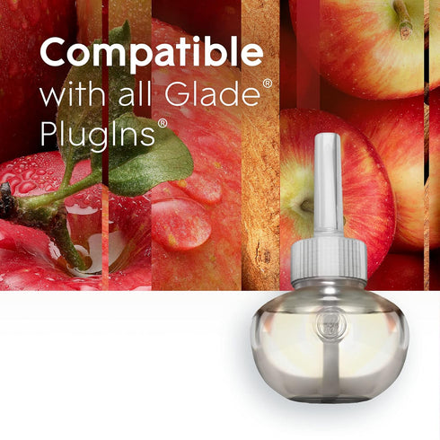 Glade PlugIns Refills Air Freshener, Scented and Essential Oils for Home and Bathroom, Apple Cinnamon, 2.01 Fl Oz, 3 Count...