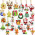 Junkin 26 Pcs Diamond Art Christmas Ornaments 5D DIY Christmas Diamond Painting Keychains Kits Xmas Hanging Painting Kit Snowman Santa Art Pendant...