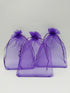 Ankirol 100pcs Sheer Organza Favor Bags 5x7'' For Wedding Gift Bags Samples Display Drawstring Pouches (purple)...