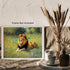 Posterizer 1 pcs- beautiful majectic lion in oil painting style-Art for Animal Lovers-Landscape & Nature Art- Living Room Bedroom Decor- unframed ...