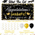 90shine Graduation Decorations Class of 2025 - Lighted Large Congrats Grad Banner Garland Photo Backdrop+Balloons+Hanging Swirls Party Supplies (2...