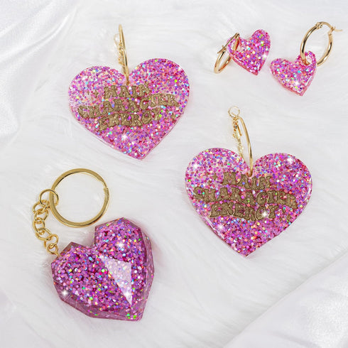 Hemway Premium Craft Glitter Shaker - Pink Holographic | 130g Extra Chunky Metallic Flake Sequins for Resin & Epoxy Crafts | Craft Supplies for Tu...