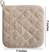 DII Basic Terry Collection Quilted 100% Cotton, Potholder, Stone, 3 Piece...