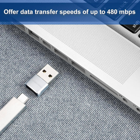 USB Male to USB C Adapter 6 Packs,USB to Type C Super Fast Charging/Transfer and OTG Function. Compatible with iPhone15 14 13 Plus Pro Max,iPad Pr...