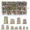 230 Pcs Threaded Inserts Nuts, Threaded Wood Inserts Nuts Assortment Tool Kit, 11 Sizes Metric M4/M5/M6/M8/M10 Hex Socket Drive Furniture Screw in...