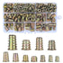 230 Pcs Threaded Inserts Nuts, Threaded Wood Inserts Nuts Assortment Tool Kit, 11 Sizes Metric M4/M5/M6/M8/M10 Hex Socket Drive Furniture Screw in...