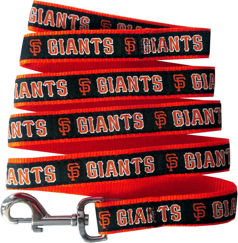 MLB PET Leash, Large, San Francisco Giants Dog Leash, Baseball Team Leash for Dogs & Cats. A Shiny & Colorful Dog & Cat Leash with Emboridered Tea...
