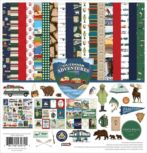 Carta Bella Paper Company Outdoor Adventures Collection Kit Paper, 12-x-12-Inch...