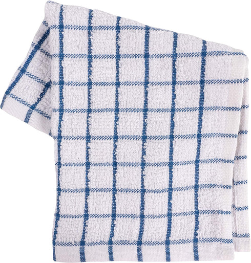 KAF Home Pantry 100% Cotton Checkered Grid Dish Cloths | Set of 6, 12 x 12 Inches | Absorbent and Machine Washable | Perfect for Cleaning Counters...