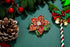 RareLove Big Size 2.2" Pretty Red Green Poinsettia Flower Christmas Pins and Brooches CZ Rhinestone Crystal Brooch Pin Gift For Women Girls Alloy ...