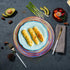 Round Placemat for Dining Table, Each Set of 4 Woven high Temperature Resistant Non-Slip Kitchen Counter Mats, Diameter 14 Inches BBQ, Christmas P...