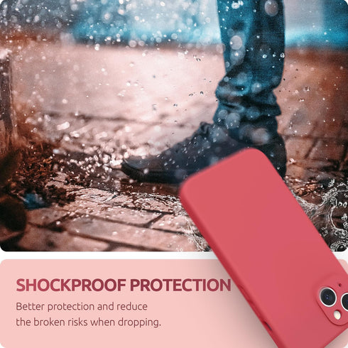 SURPHY Compatible with iPhone 13 Case with Screen Protector, (Camera Protection + Soft Microfiber Lining) Liquid Silicone Phone Case 6.1 inch 2021...