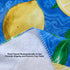 Newbridge Round Vinyl Tablecloth, 70 Inch, Mediterranean Zest Vinyl Flannel Backed Table Cloth, Lemon Print...