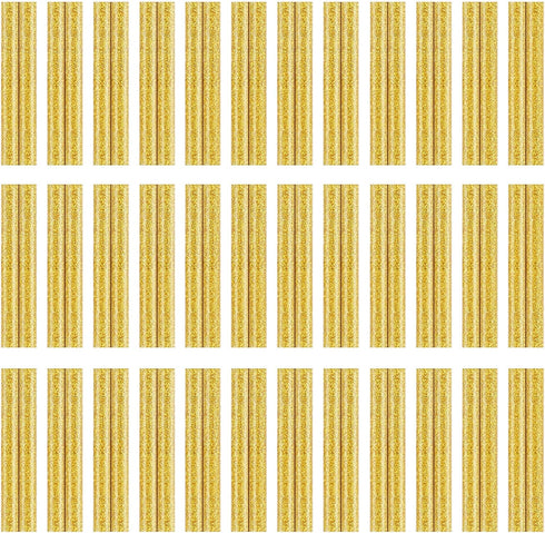 ENPOINT Glitter Hot Melt Glue Sticks, 72pcs 3.93 x 0.27 in Gold Glue Sticks, Adhesive Mini Hot Glue Sticks EVA for Home Repair DIY Art Projects Bo...