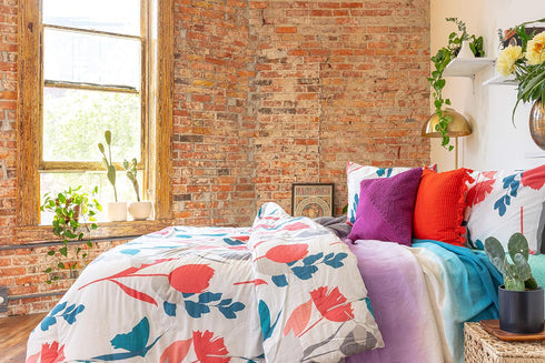 Refinery29 | Riley Collection | Premium Cotton Textured Throw Blanket, Modern Design for Luxury Home Décor (50 x 70, Purple)...