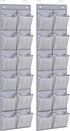 MISSLO Narrow Over The Door Shoe Organizer Door Hanger 12 Large Mesh Pockets Hanging Shoe Rack for Closet Door Cruise Ship Essential, Grey, 2 Pack...
