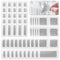 Self-Adhesive Window Screen Repair Patches Kit, 20 Sheets 3 Sizes Screen Door Replacement Repair Kit Fiberglass Mesh Wall Repair Patches Drywall T...