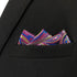 S&W SHLAX&WING Multicolored Fuchsia Pink Blue Matching Pocket Square Only...