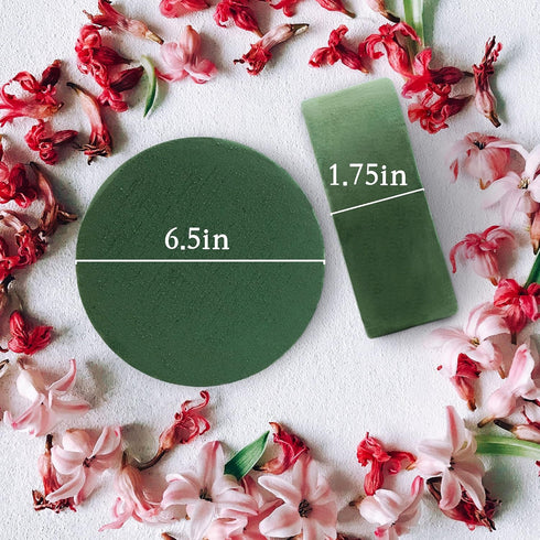 Max Shape 6 Packs Round Floral Foam Blocks?6.5'' Large Dry Floral Foam for Artificial Flowers,Flower Foam Blocks for Wedding Aisle Flowers Party D...
