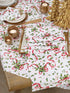 "SARO LIFESTYLE Holiday Collection Holly and Ribbon Design Table Runner, 16"" x 72"", Multi" (3175.M1672B)...