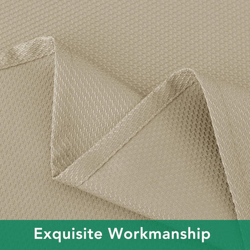 Biscaynebay Textured Fabric Square Tablecloths 54x54 Inches, Natural Water Resistant Spill Proof Table Cloth Washable Small Card Folding Table Cov...