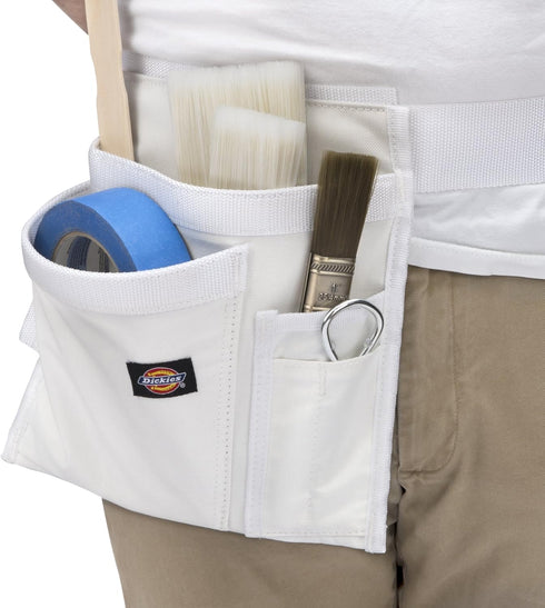Dickies 5-Pocket Single Side Tool Belt Pouch/Work Apron for Painters, Carpenters, and Builders, Durable Canvas Construction, Adjustable Belt for C...
