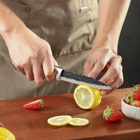 3PCS Chef Knife, Little Cook Chef Knife Set, Includes 7 inch Chef Knife, 7 inch Cleaver Knife and 4.5 inch Boning Knife, Premium Stainless Steel W...