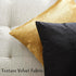 GIGIZAZA Black Velvet Pillow Covers 24x24,Decorative Square Throw Pillows Modern Covers Big Solid Living Room Pillow Cases for Couch Pack of 2...