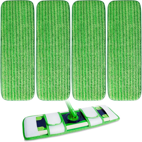 KEEPOW XL Wet Pads Refills for Swiffer XL, Wet Mopping Cloths for Swiffer XL Mop, Reusable Microfiber Mop Pads for Hardwood Floor, 4 Pack...