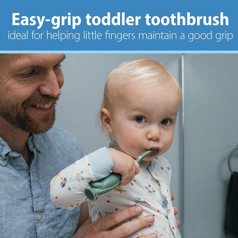 Dr. Brown's Toddler Toothbrush, Dinosaur, Green, 1-Pack...