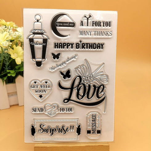 Alinacutle Slimline Card Frame Vintage Window Die Cut and Clear Stamps, Paper Craft Metal Die Sets,Scrapbooking Cutting,DIY Card Metal Punch Templ...