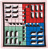 Galison Jonathan Adler Arcade Classic Bandana Game from Galison - Featuring Chic Printed Cotton Bandana Game Board, Includes 16 Wooden Game Pieces...