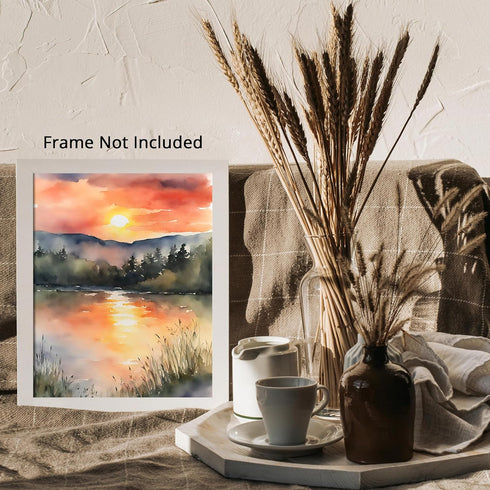 Posterizer 1 pcs- sea and beach themed oil painting style print 18-Landscape & Nature Art-Floral Botanical Art- Decor for Home & Office- unframed ...