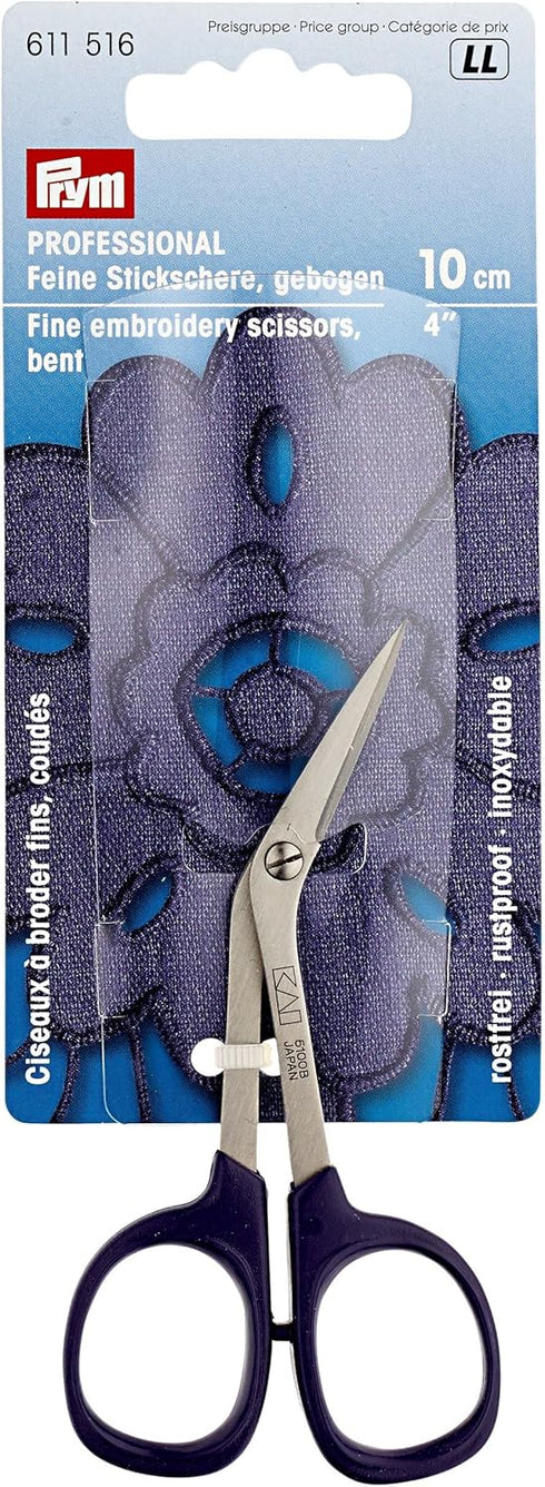 Prym 4" Professional Curved Embroidery Scissors, Purple, 10cm/3.94"...