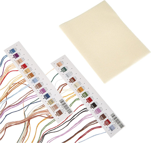 Dimensions Gold Collection Counted Cross Stitch Kit, Warm and Fuzzy Teddy Bears, 18 Count Ivory Aida, 5'' x 7''...