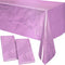 PixiPy Premium Plastic Disposable Tablecloth (2 PK, Purple, 40" x 108") Elegant Table Cover for Parties, Heavy Duty Thick Laser Cut Napery Indoor ...