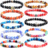 Massive Beads 140PCS 6MM Natural Crystal Beads Stripe Agate Gemstone Round Loose Energy Healing Beads with Free Crystal Stretch Cord for Jewelry M...