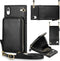 for iPhone XR Zipper Leather Wallet Case (6.1-Inch) - 3-in-1 Crossbody Bag with Card Holder - Shockproof PU Leather Case - 11-Card Capacity & Adju...