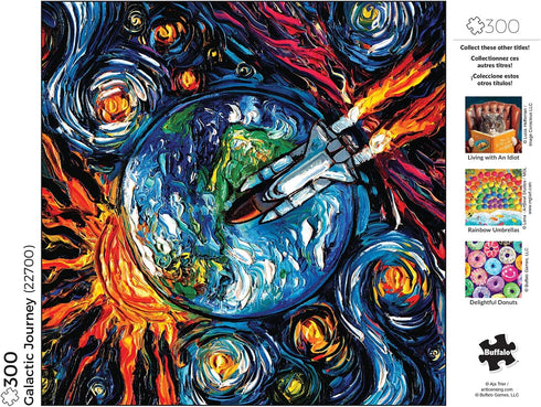 Buffalo Games - Aja Trier - Galactic Journey - 300 Piece Jigsaw Puzzle for Families Challenging Puzzle Perfect for Game Nights - Finished Puzzle S...