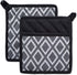 DII Black & White Diamond Collection Kitchen Essentials, Potholder Set, 2 Piece...
