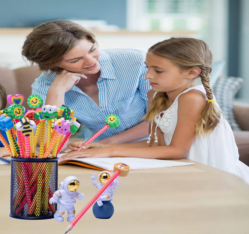 Cute Fun Pencils for Kids, 23 PCS My First Pencil #2 With Animal Cap Erasers for Beginners Ages 4-8-10-12...