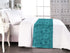 Lunarable Teal and Turquoise Bed Runner, Geometric Abstract Composition with Different Shapes Theme, Decorative Accent Bedding Scarf for Hotels Ho...