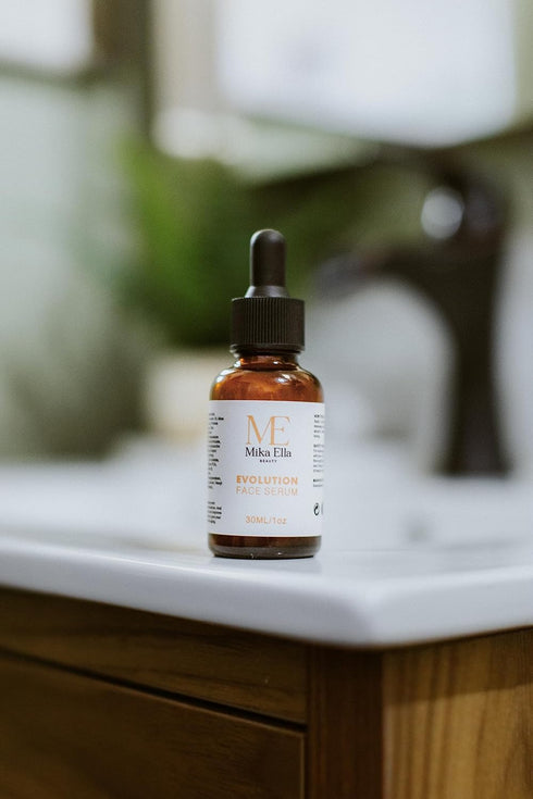 Mika Ella Beauty's Evolution Glow Serum Inspired by Korean Skincare - Brightening Serum and Face Exfoliator with Vitamin C, Retinol, Hyaluronic an...