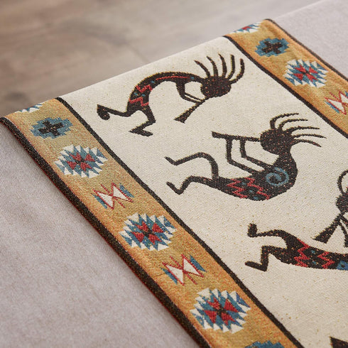 DII Tabletop Collection, Southwest Hacienda Stripe, Table Runner, 13x72, Kokopelli Tapestry...