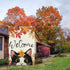 Welcome Fall Garden Flag 12 x 18 Inch Vertical Double Sided Burlap, Autunm Cute Cat Garden Yard Flags for Yard Thanksgiving Holiday Outside Outdoo...