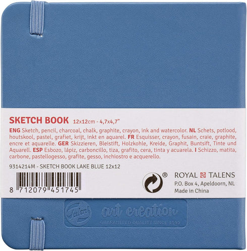 Tarence T9314-214M Art Creations Sketchbook, Drawing Notebook, 4.7 x 4.7 inches (12 x 12 cm), Lake Blue, Thickness: 4.9 oz/sq ft (140 g/m2), Fine,...